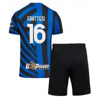 Inter Milan Davide Frattesi #16 Hemmaställ Barn 2024-25 Korta ärmar (+ Korta byxor)